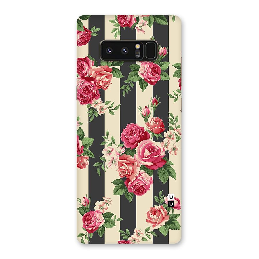 Stripes And Floral Back Case for Galaxy Note 8
