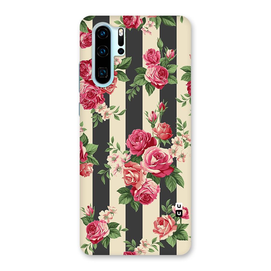 Stripes And Floral Back Case for Huawei P30 Pro