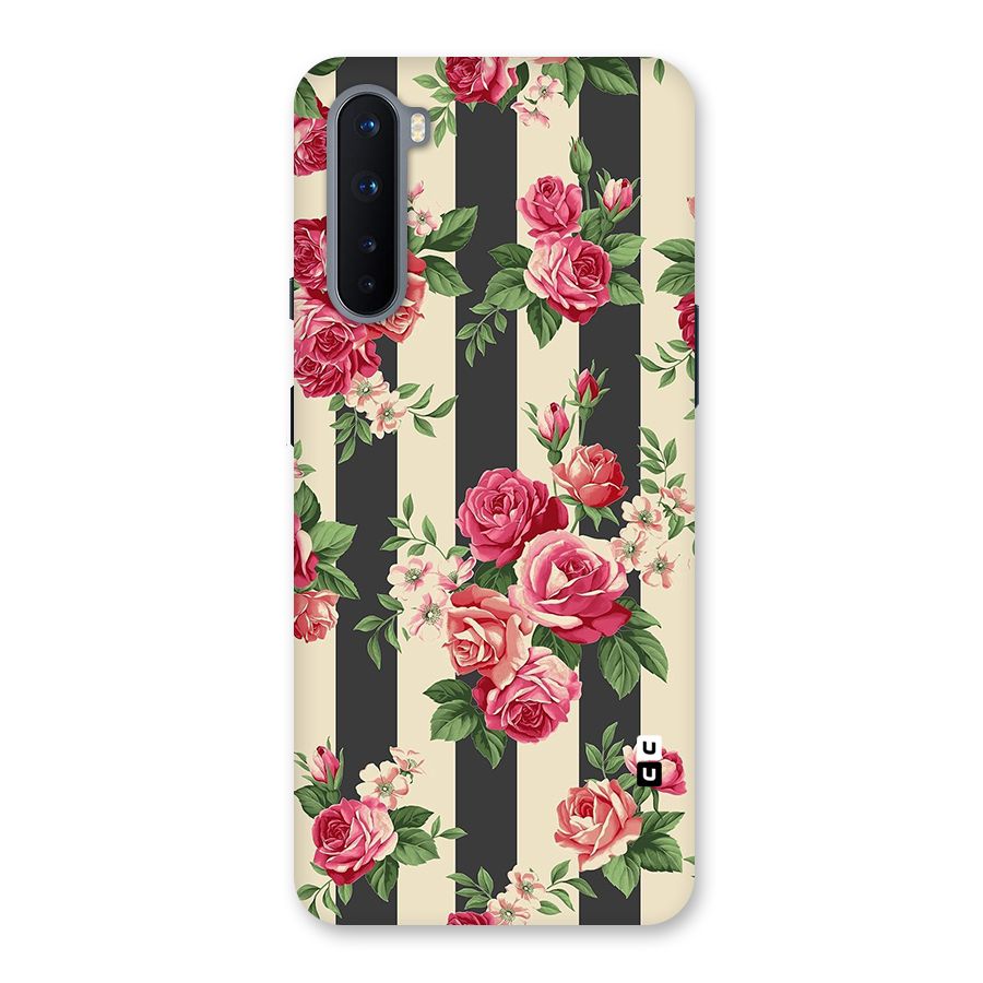 Stripes And Floral Back Case for OnePlus Nord