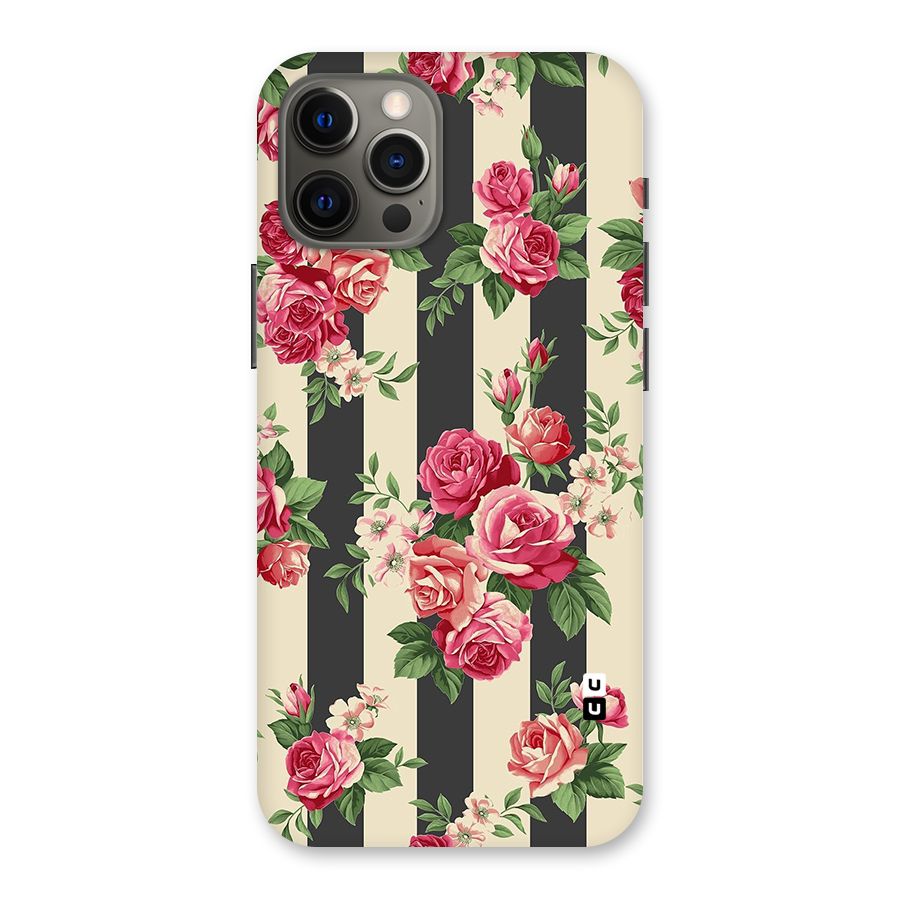 Stripes And Floral Back Case for iPhone 12 Pro Max
