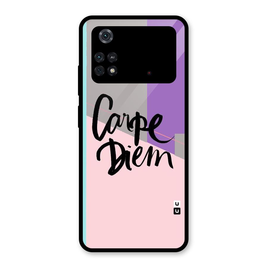Stripes Black Diem Glass Back Case for Poco M4 Pro 4G