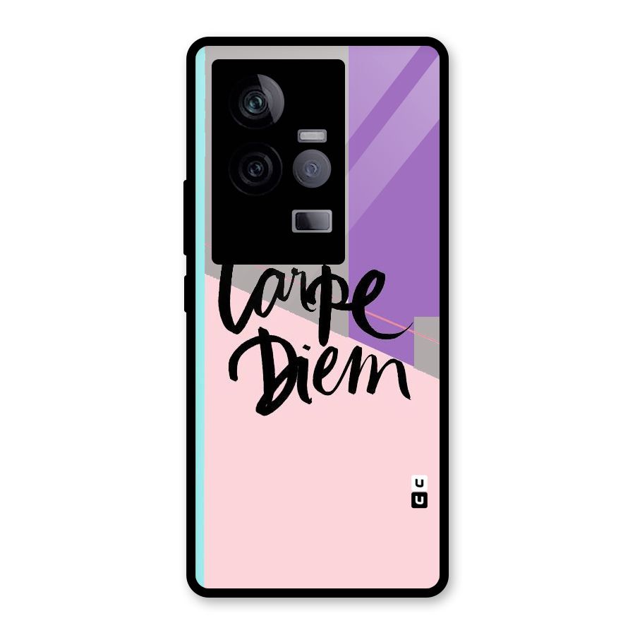 Stripes Black Diem Glass Back Case for Vivo iQOO 11 5G