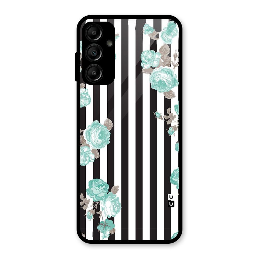 Stripes Bloom Glass Back Case for Galaxy A14 5G