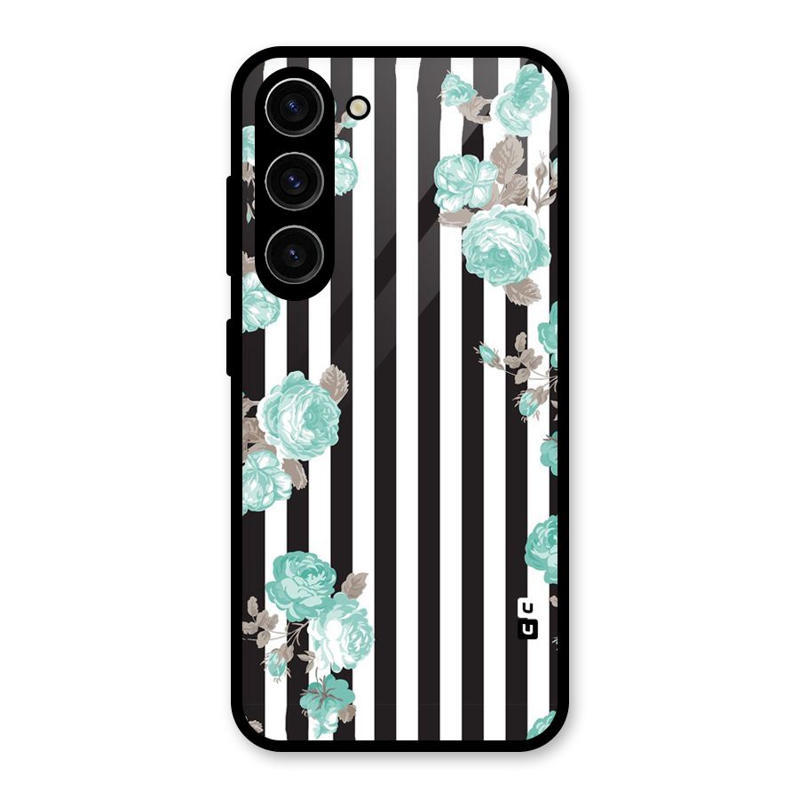 Stripes Bloom Glass Back Case for Galaxy S23