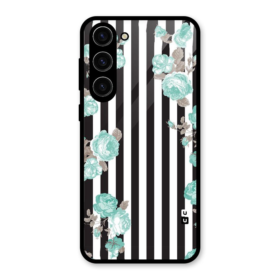 Stripes Bloom Glass Back Case for Galaxy S23 Plus