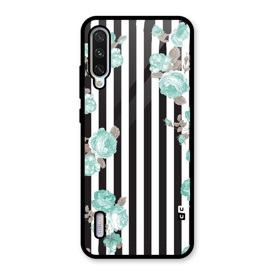 Stripes Bloom Glass Back Case for Mi A3