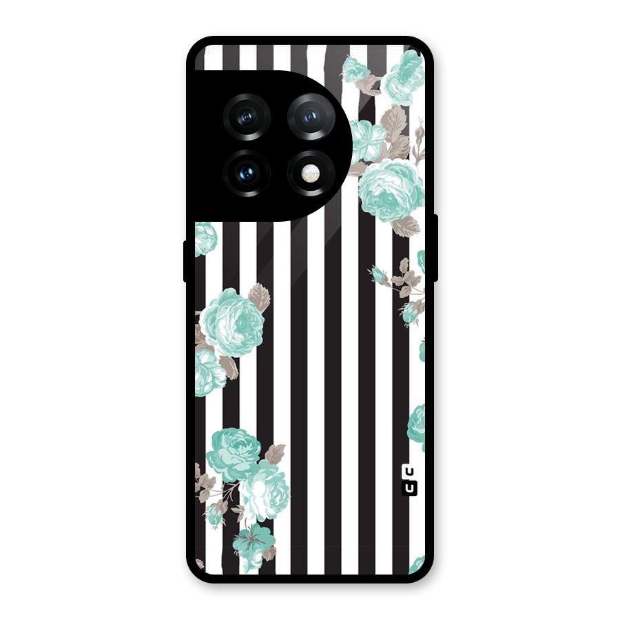 Stripes Bloom Glass Back Case for OnePlus 11