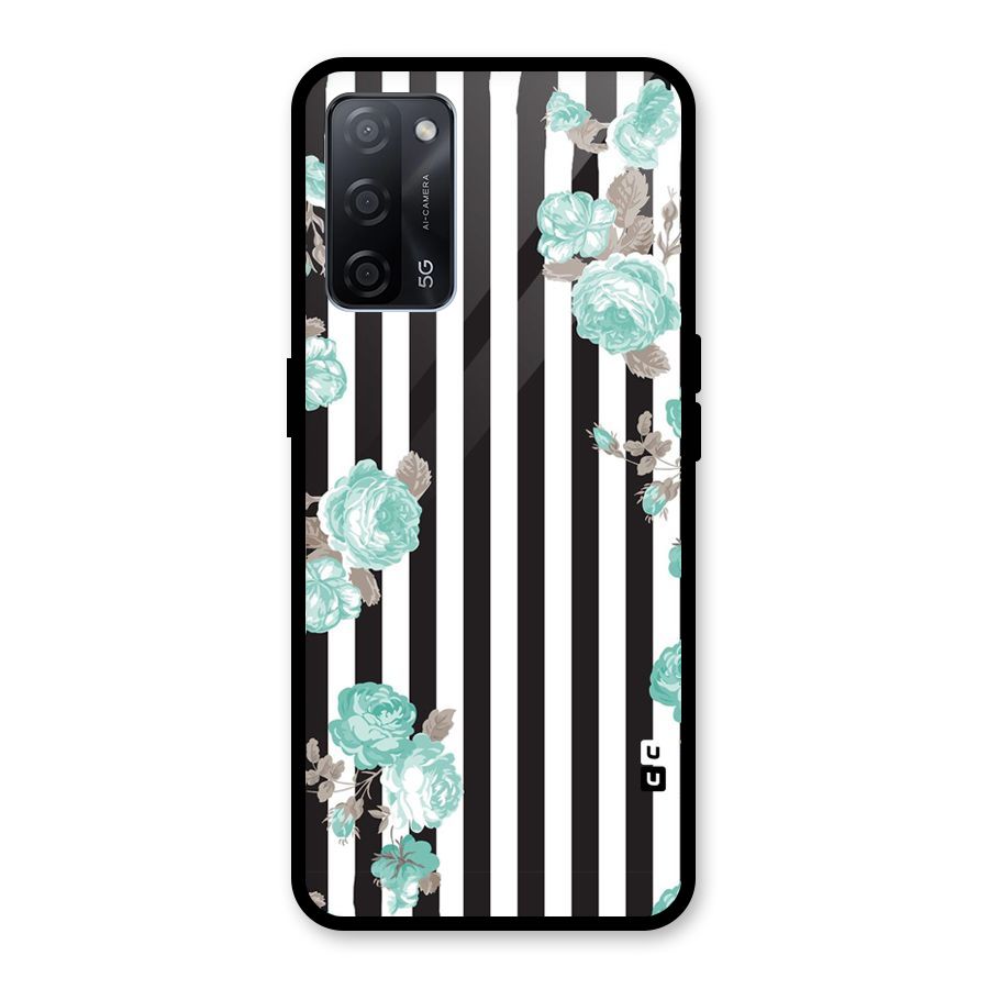 Stripes Bloom Glass Back Case for Oppo A53s 5G