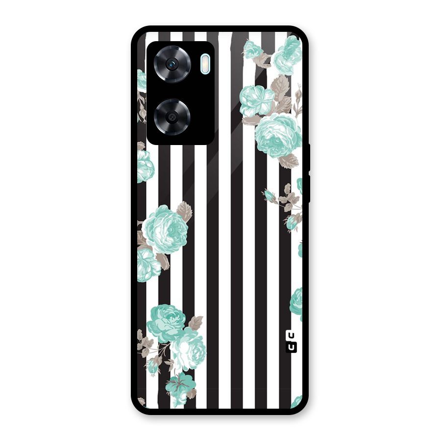 Stripes Bloom Glass Back Case for Oppo A77