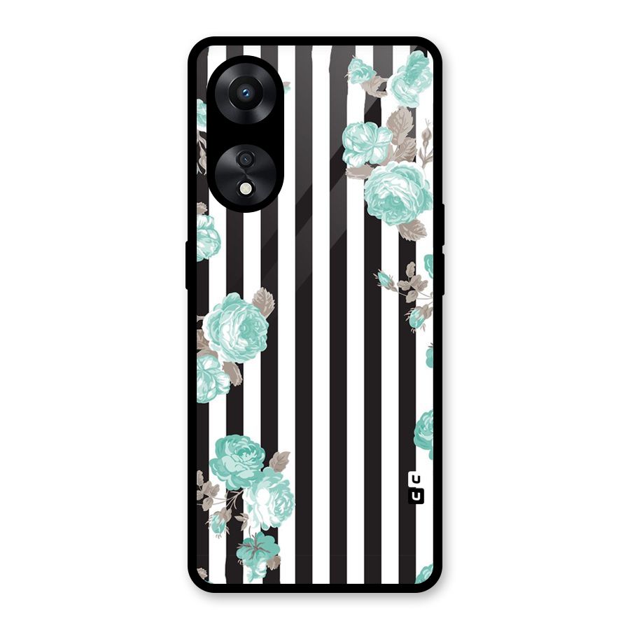 Stripes Bloom Glass Back Case for Oppo A78