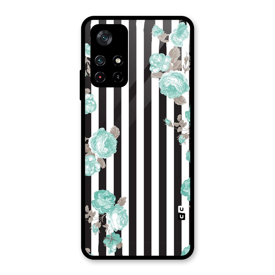Stripes Bloom Glass Back Case for Poco M4 Pro 5G