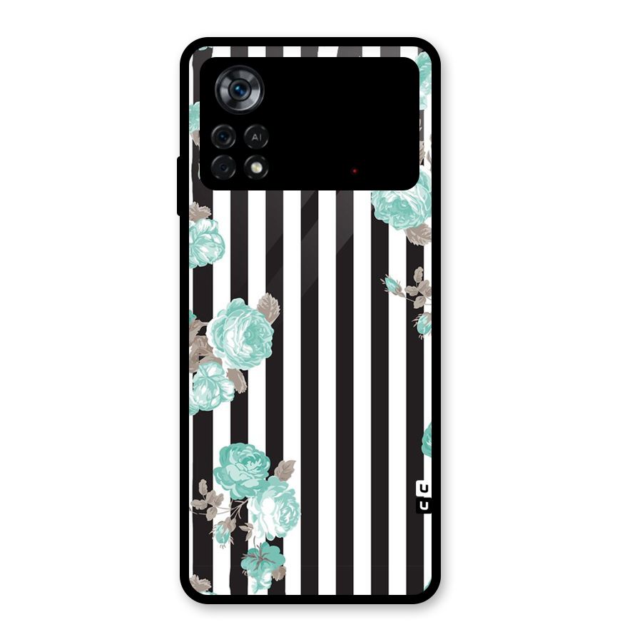 Stripes Bloom Glass Back Case for Poco X4 Pro 5G