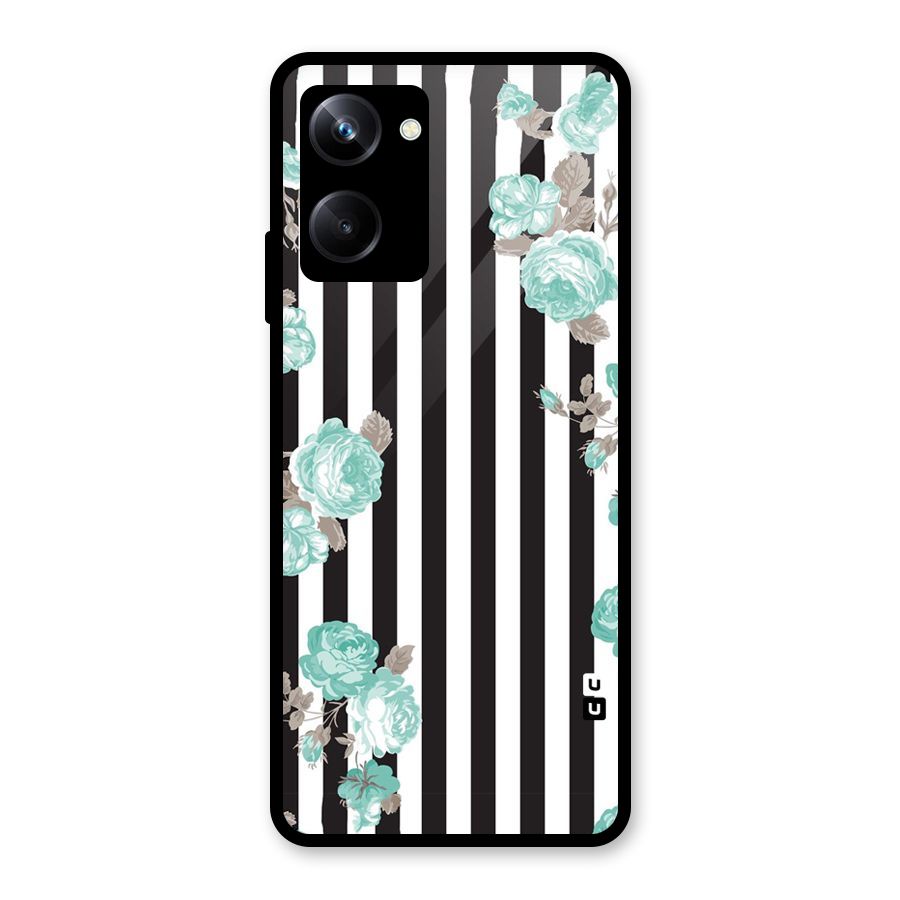 Stripes Bloom Glass Back Case for Realme 10 Pro