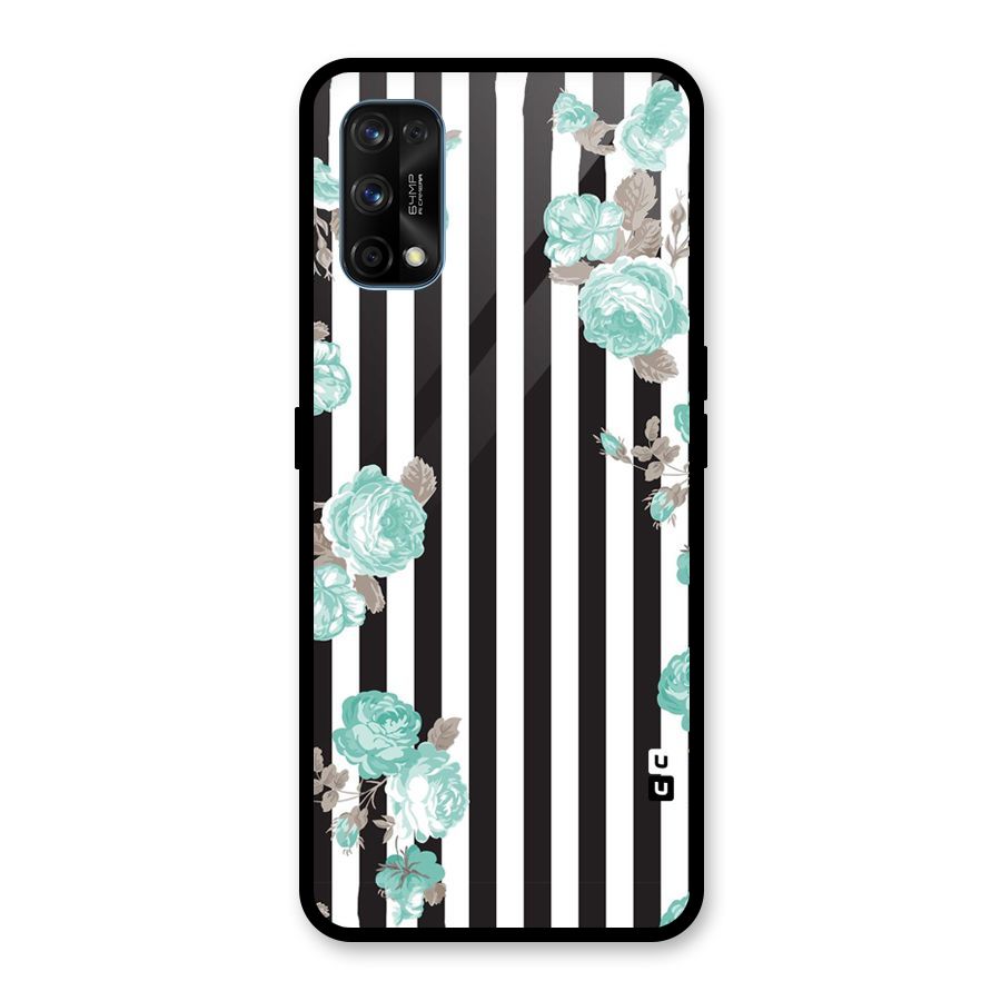 Stripes Bloom Glass Back Case for Realme 7 Pro