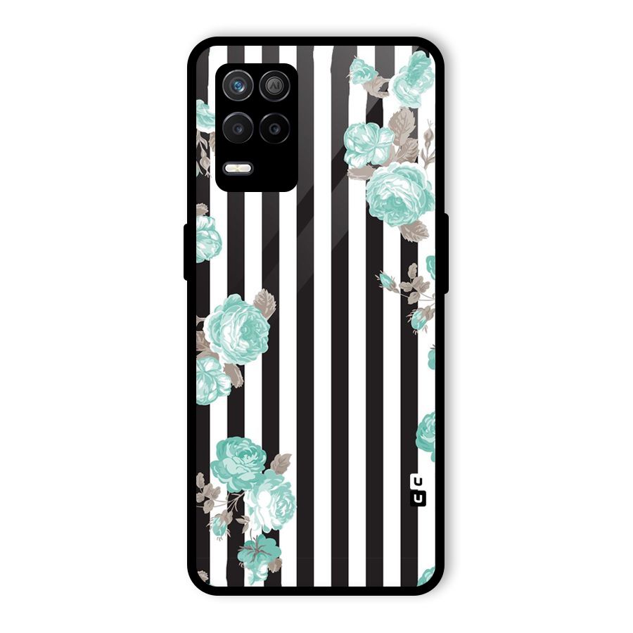 Stripes Bloom Glass Back Case for Realme 8 5G