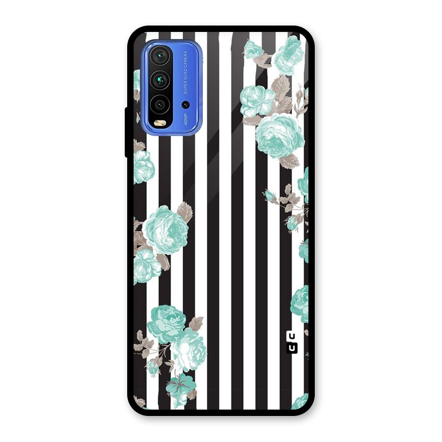 Stripes Bloom Glass Back Case for Redmi 9 Power