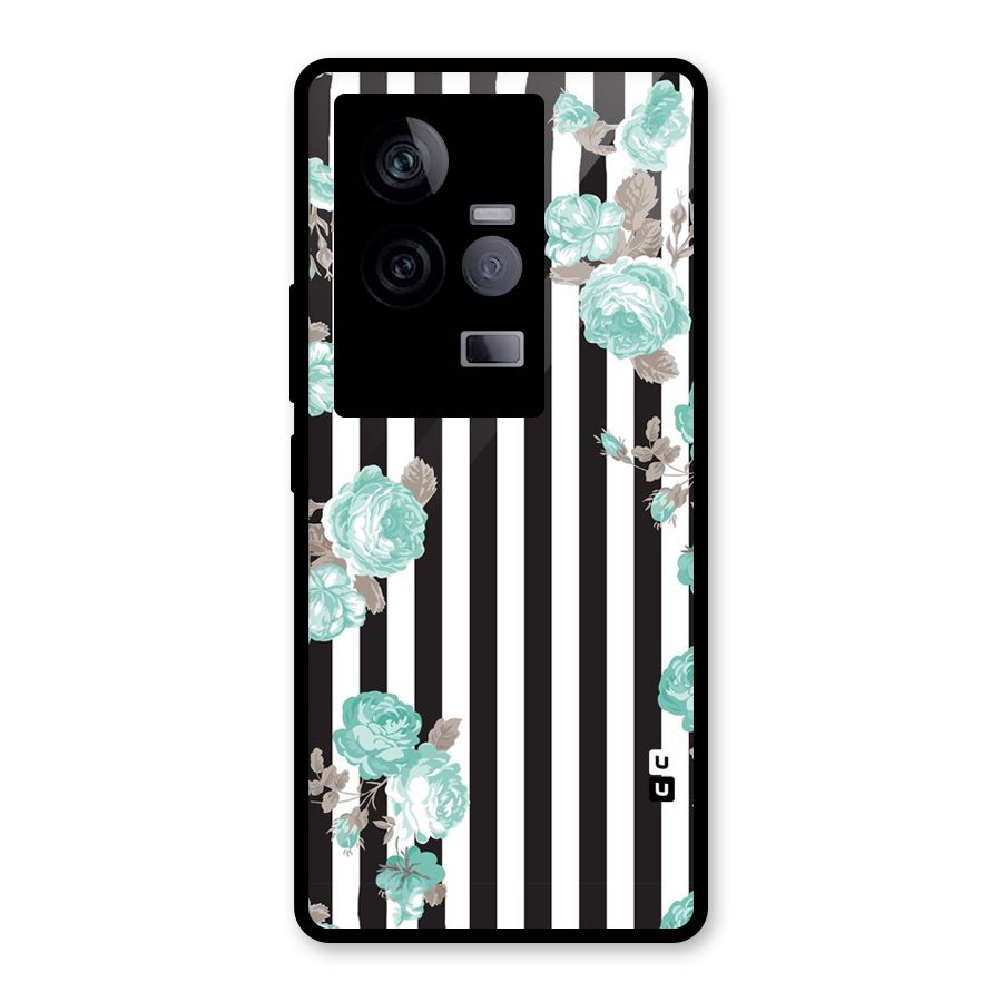 Stripes Bloom Glass Back Case for Vivo iQOO 11 5G