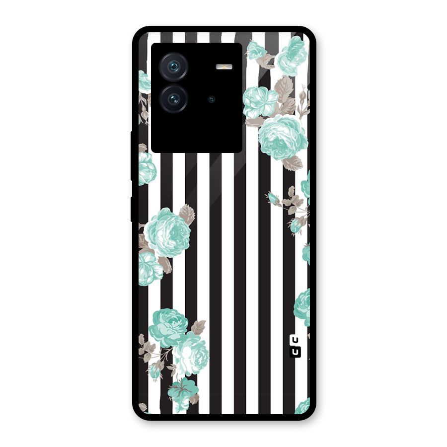 Stripes Bloom Glass Back Case for Vivo iQOO Neo 6 5G