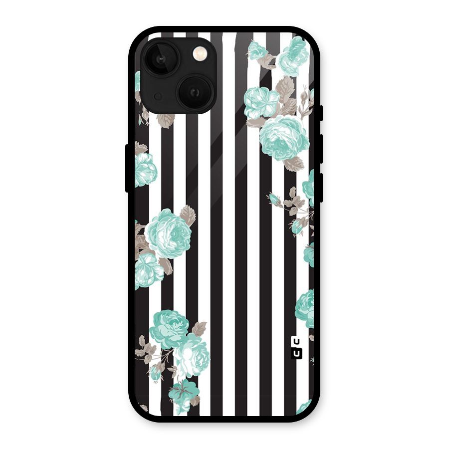 Stripes Bloom Glass Back Case for iPhone 13