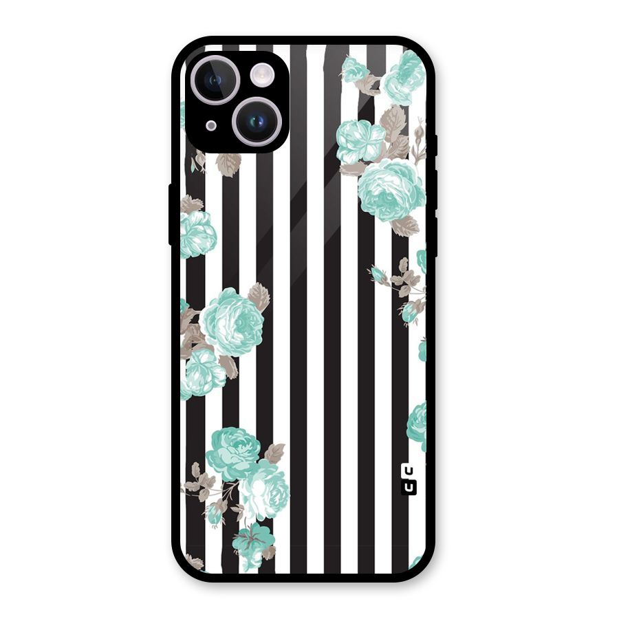 Stripes Bloom Glass Back Case for iPhone 14 Plus