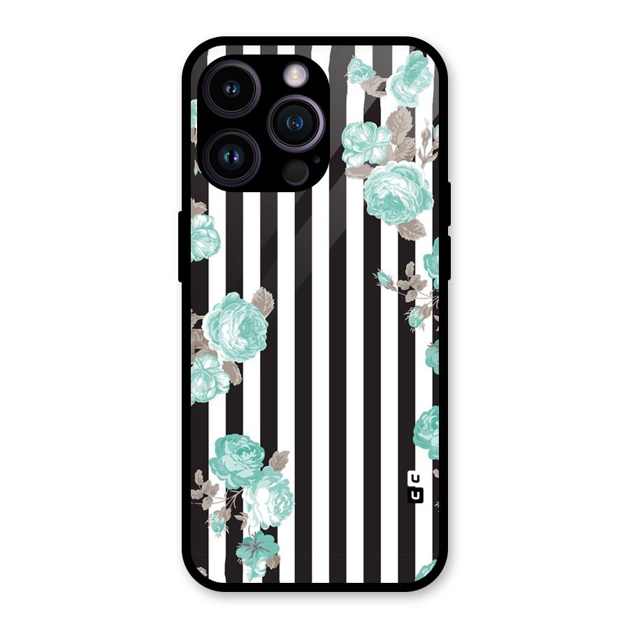 Stripes Bloom Glass Back Case for iPhone 14 Pro Max