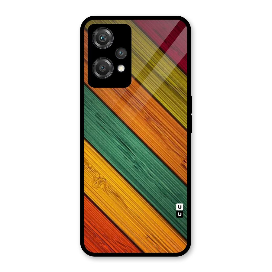 Stripes Classic Design Glass Back Case for OnePlus Nord CE 2 Lite 5G