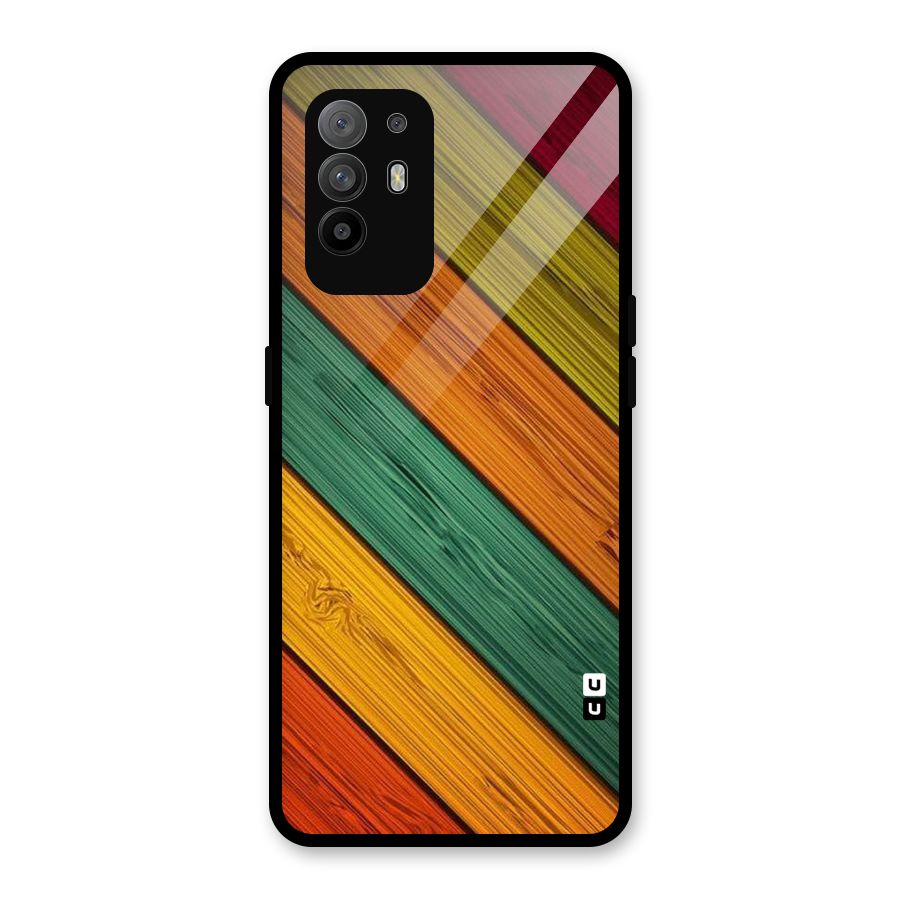 Stripes Classic Design Glass Back Case for Oppo F19 Pro Plus 5G