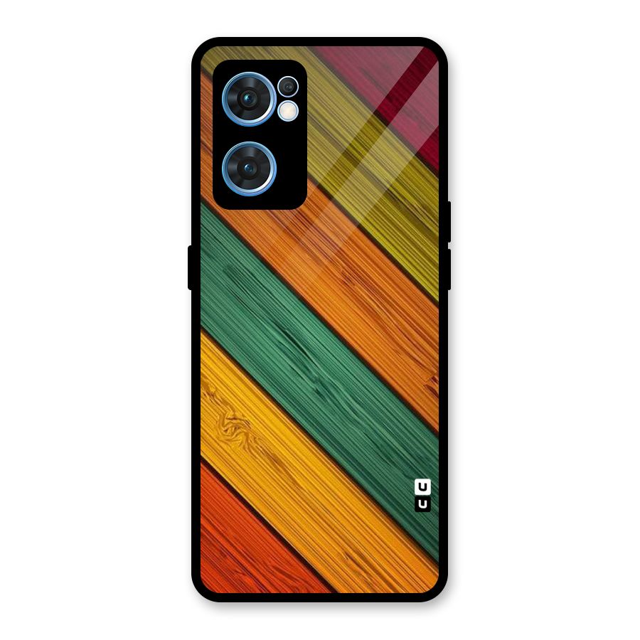 Stripes Classic Design Glass Back Case for Oppo Reno7 5G