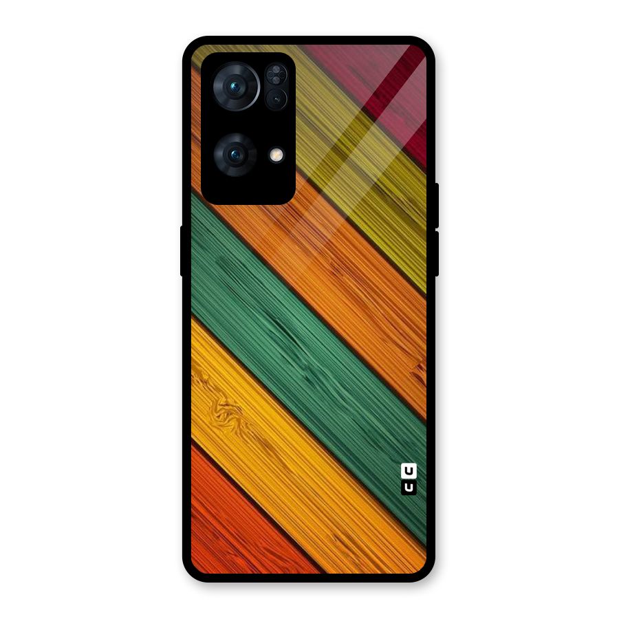 Stripes Classic Design Glass Back Case for Oppo Reno7 Pro 5G