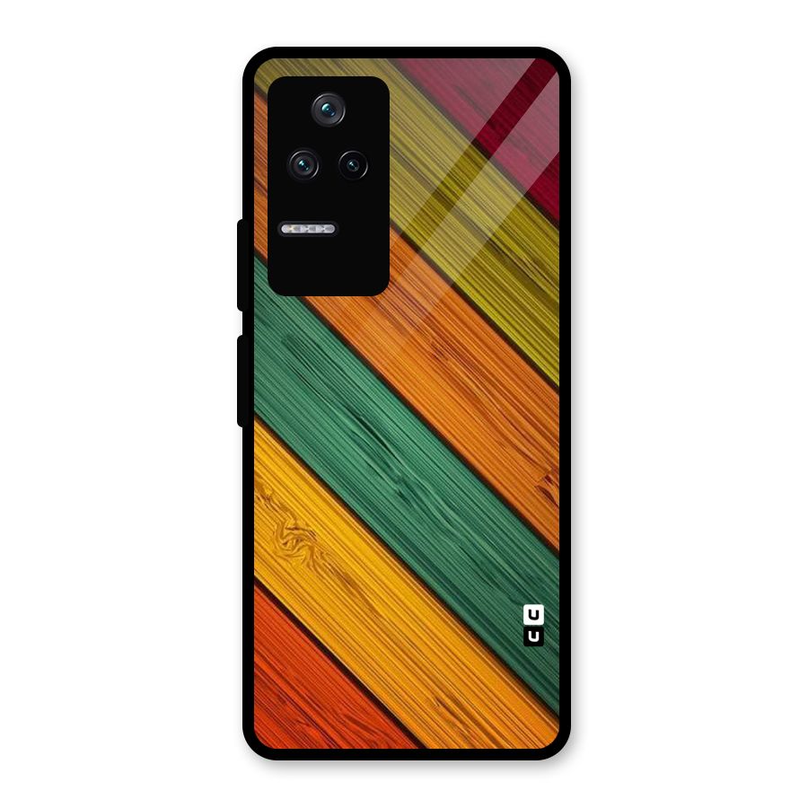 Stripes Classic Design Glass Back Case for Poco F4 5G