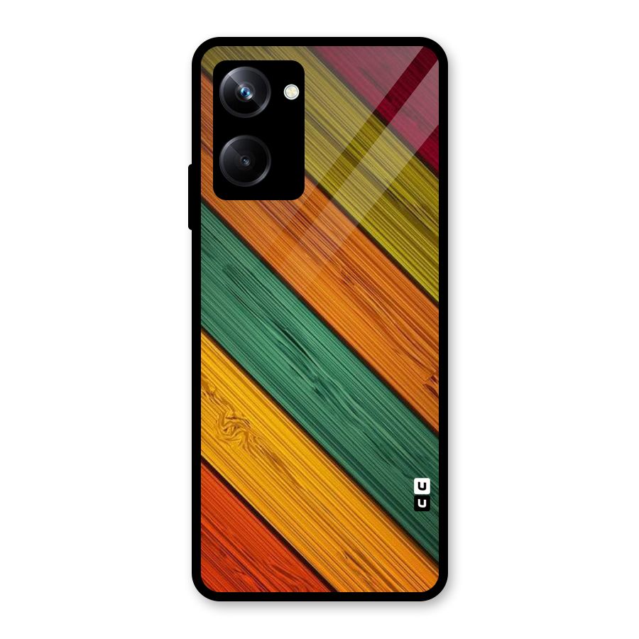 Stripes Classic Design Glass Back Case for Realme 10 Pro
