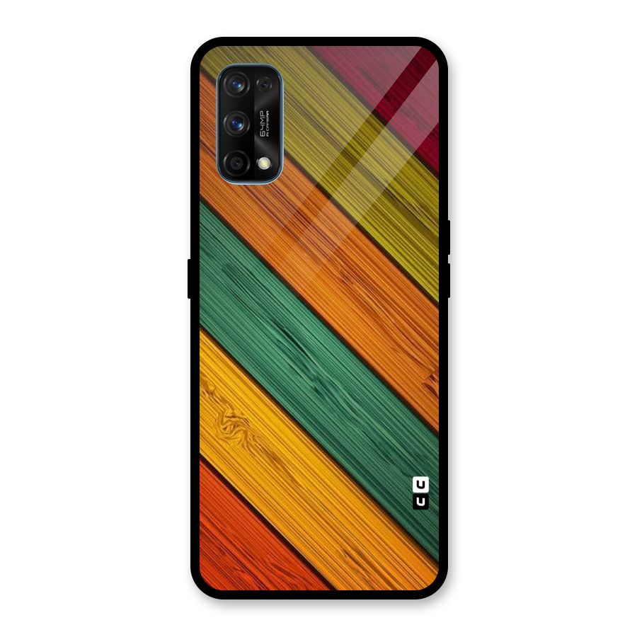 Stripes Classic Design Glass Back Case for Realme 7 Pro