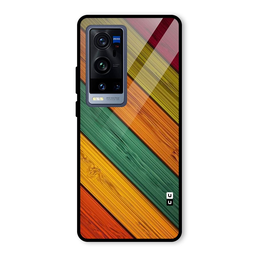 Stripes Classic Design Glass Back Case for Vivo X60 Pro Plus