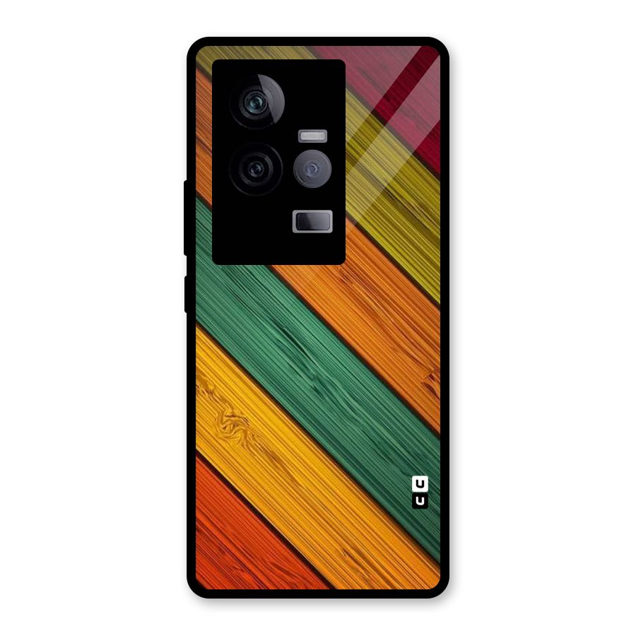 Stripes Classic Design Glass Back Case for Vivo iQOO 11 5G