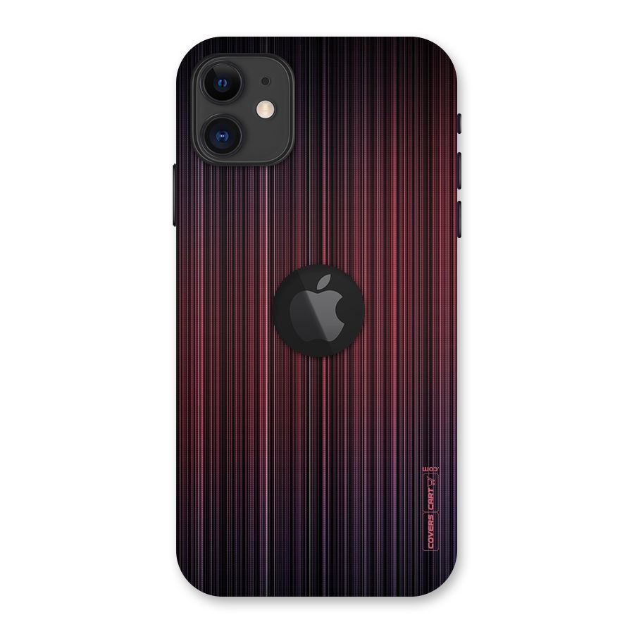 Stripes Gradiant Back Case for iPhone 11 Logo Cut