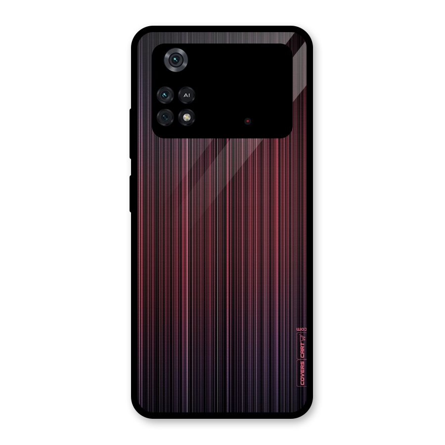 Stripes Gradiant Glass Back Case for Poco M4 Pro 4G