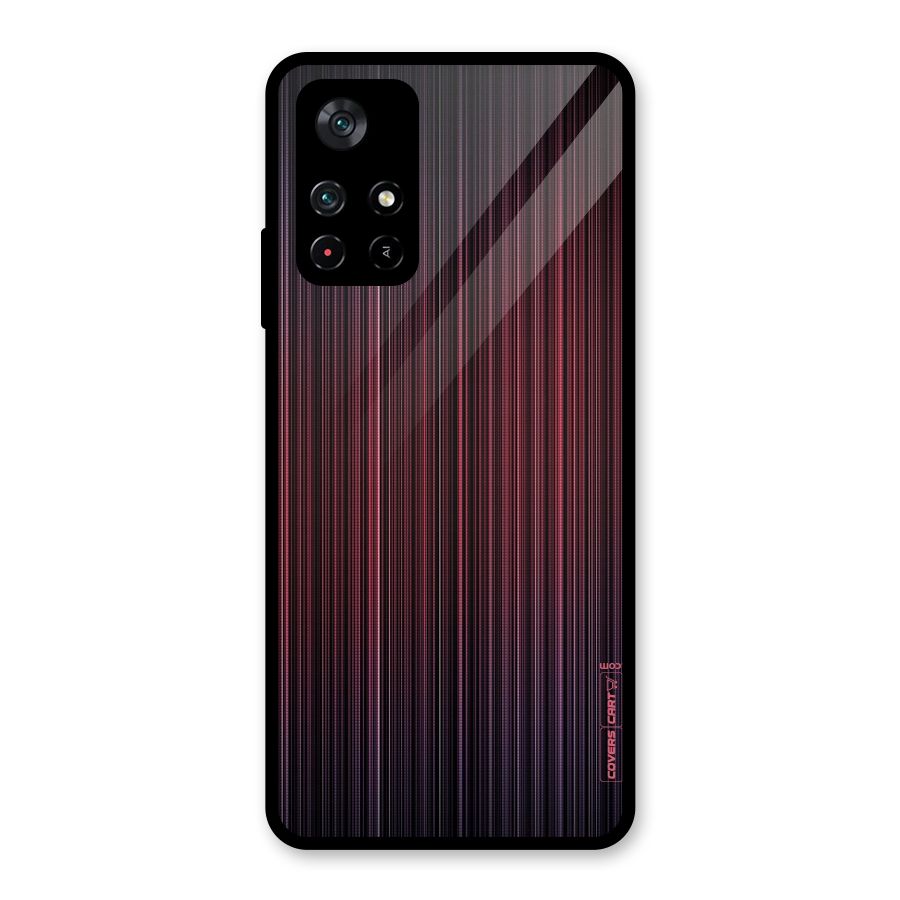 Stripes Gradiant Glass Back Case for Poco M4 Pro 5G