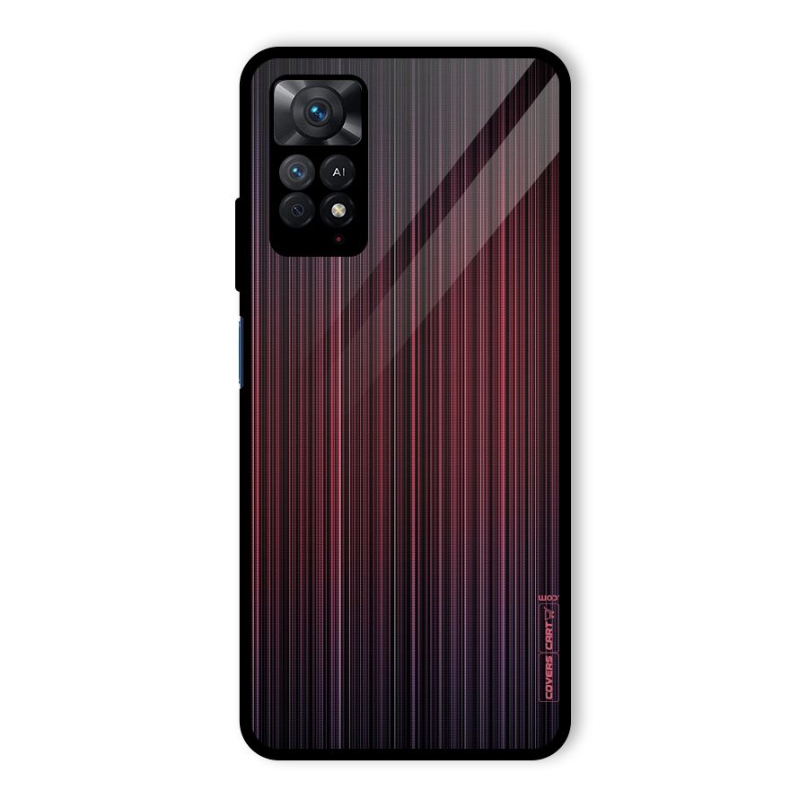 Stripes Gradiant Glass Back Case for Redmi Note 11 Pro