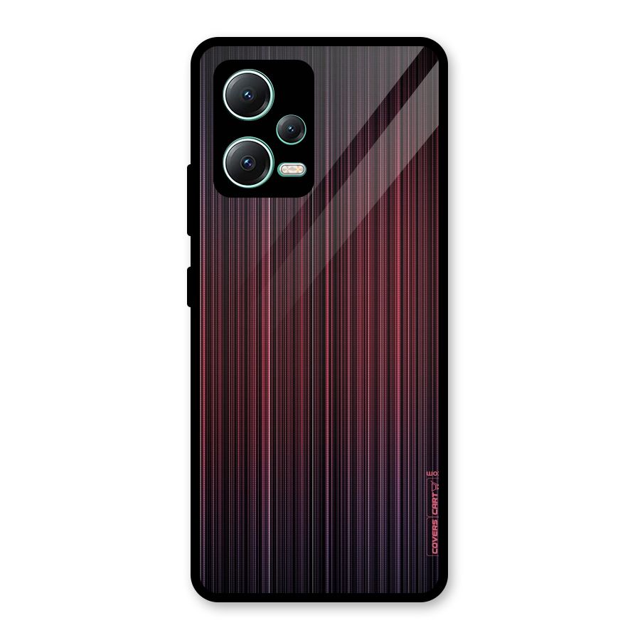 Stripes Gradiant Glass Back Case for Redmi Note 12 5G
