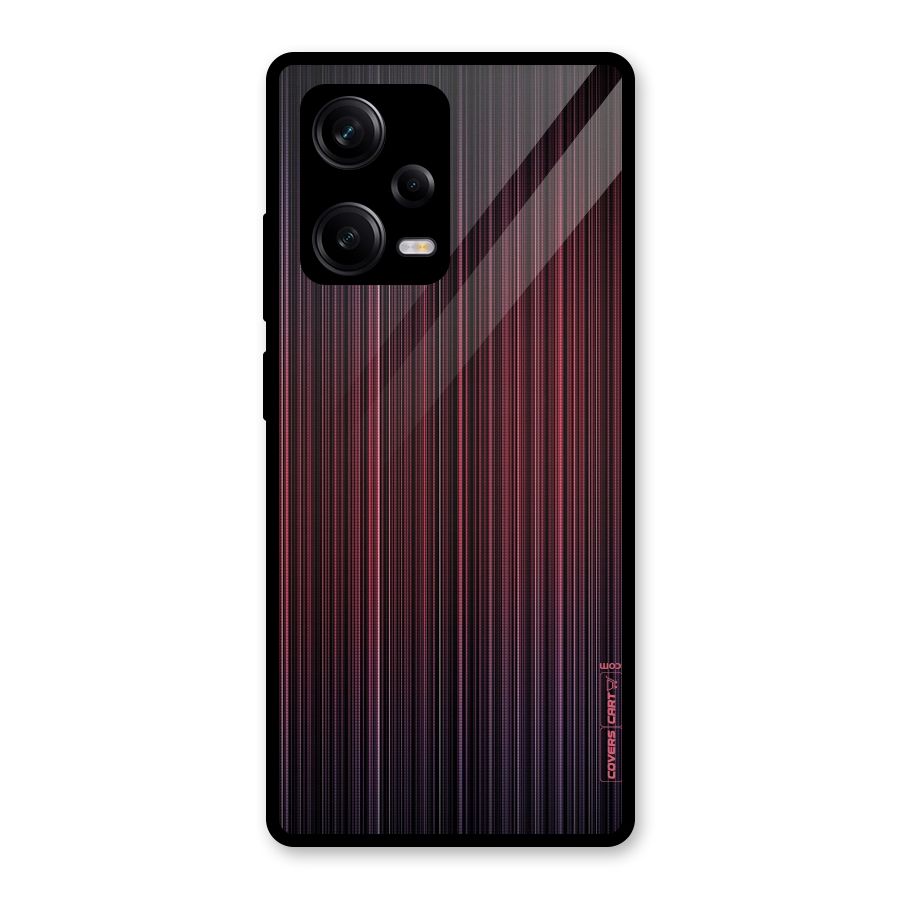Stripes Gradiant Glass Back Case for Redmi Note 12 Pro