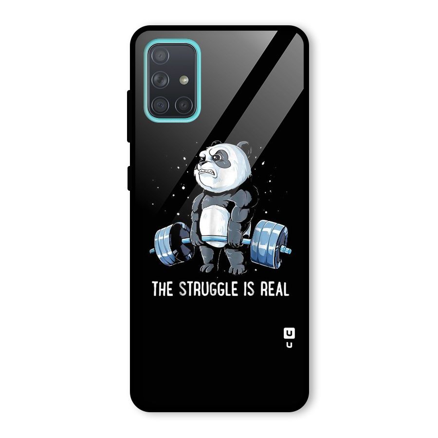 Struggle in Real Glass Back Case for Galaxy A71