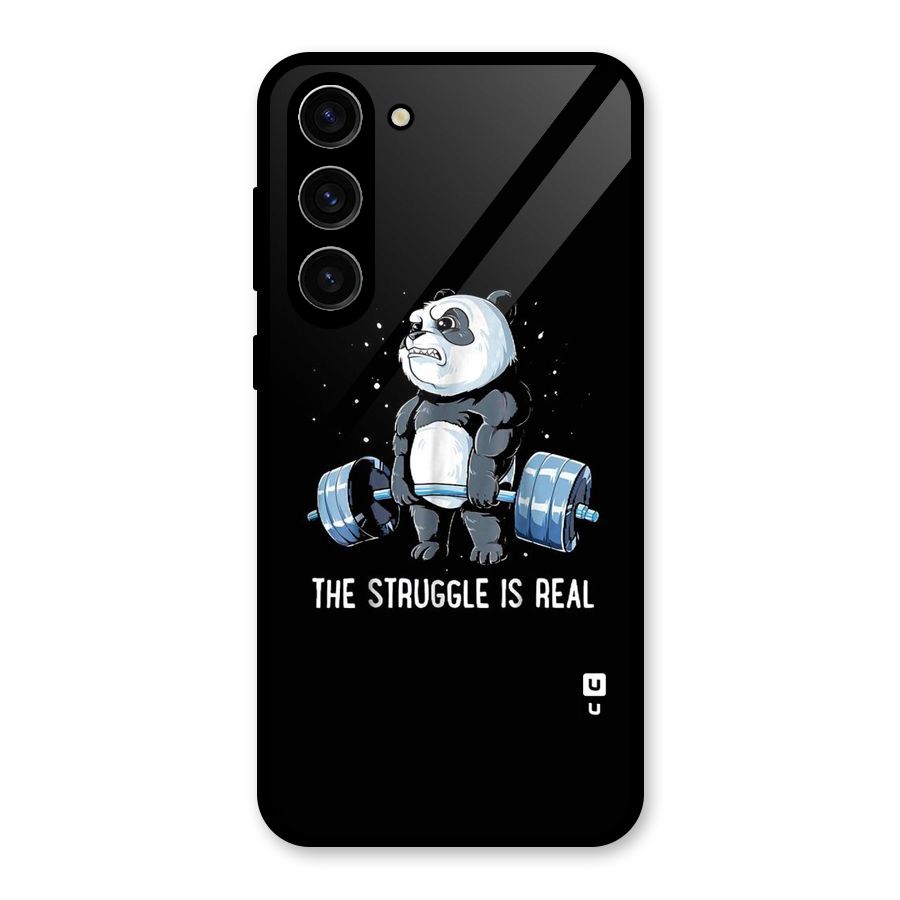 Struggle in Real Glass Back Case for Galaxy S23 Plus