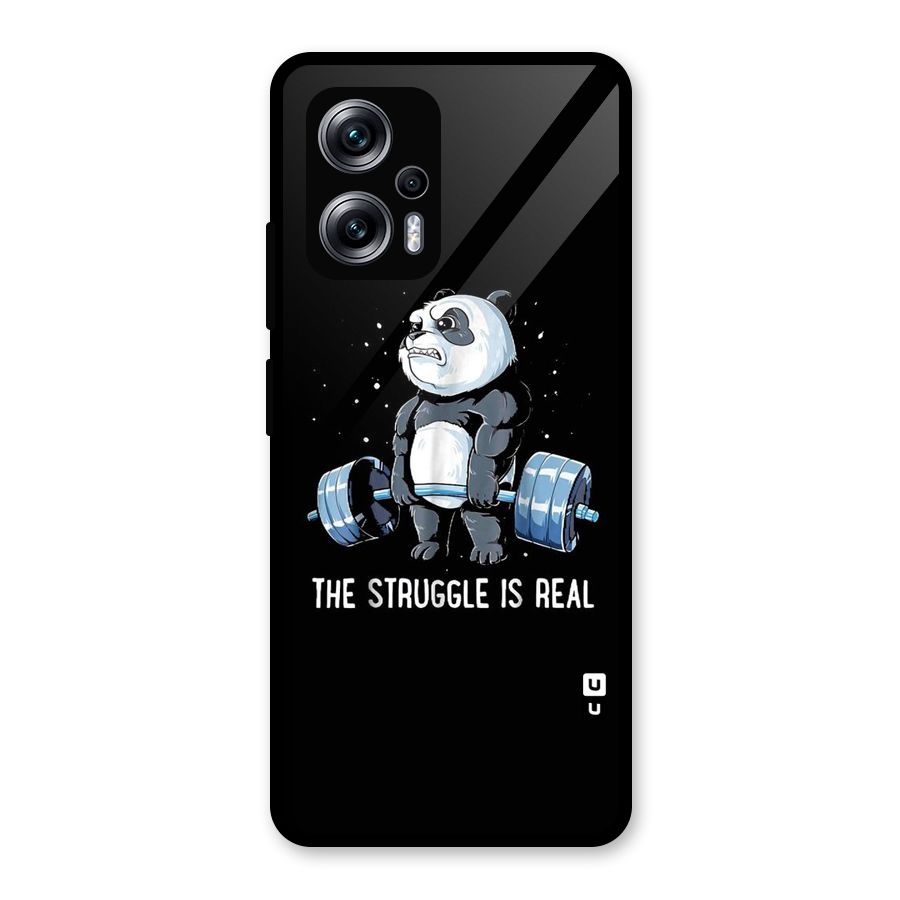 Struggle in Real Glass Back Case for Redmi K50i