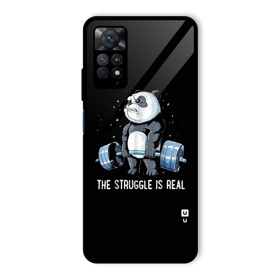 Struggle in Real Glass Back Case for Redmi Note 11 Pro
