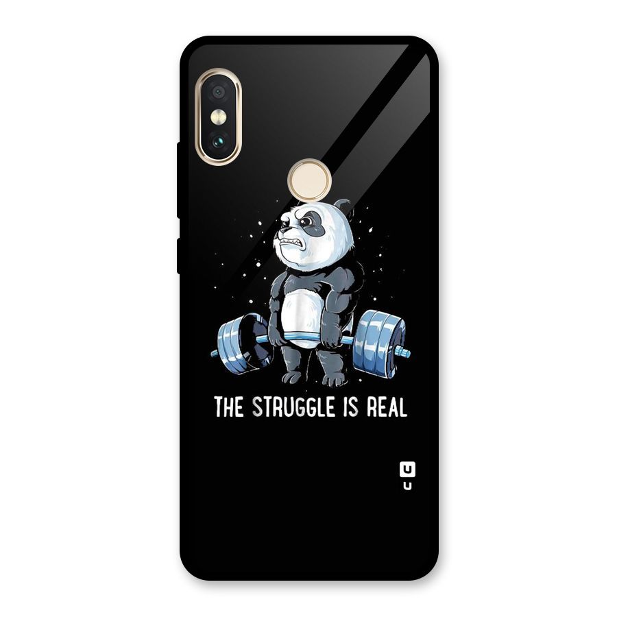 Struggle in Real Glass Back Case for Redmi Note 5 Pro