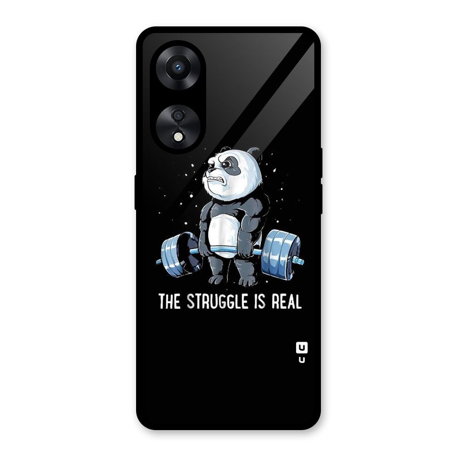 Struggle is Real Glass Back Case for Oppo A78