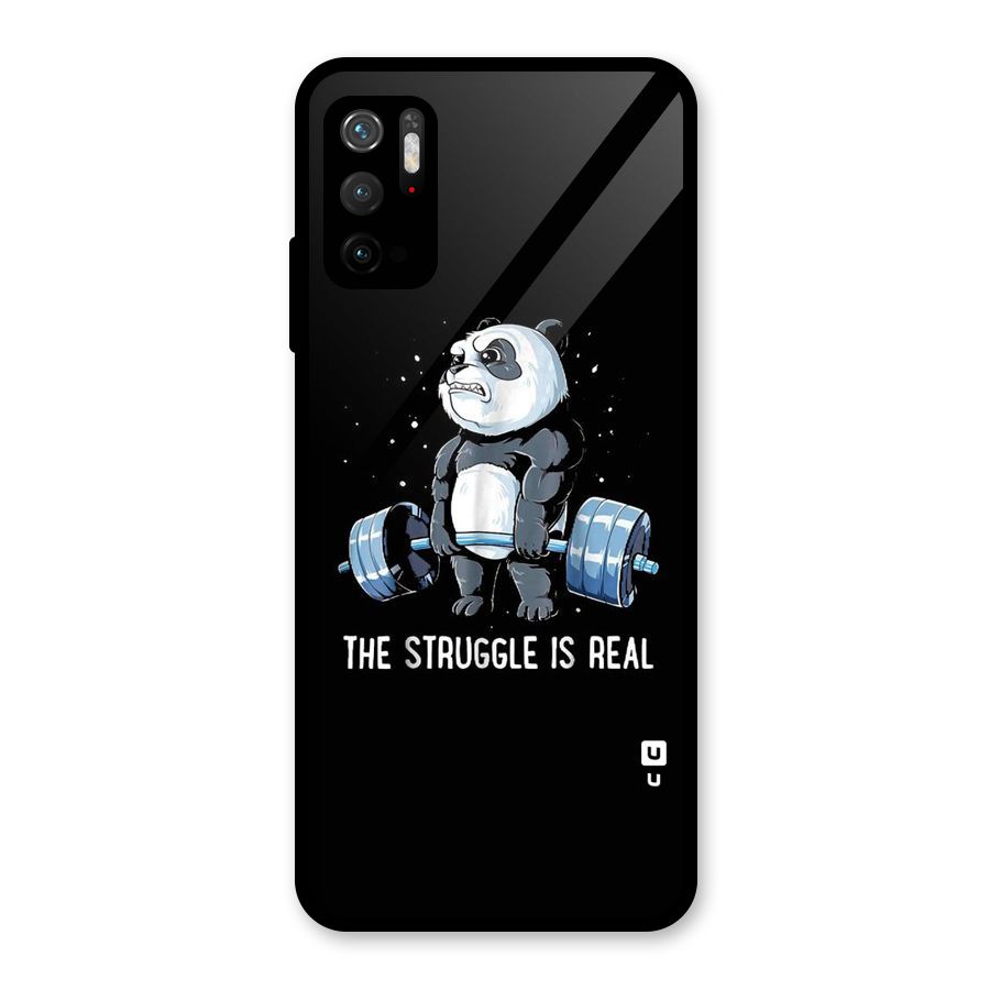 Struggle is Real Glass Back Case for Poco M3 Pro 5G