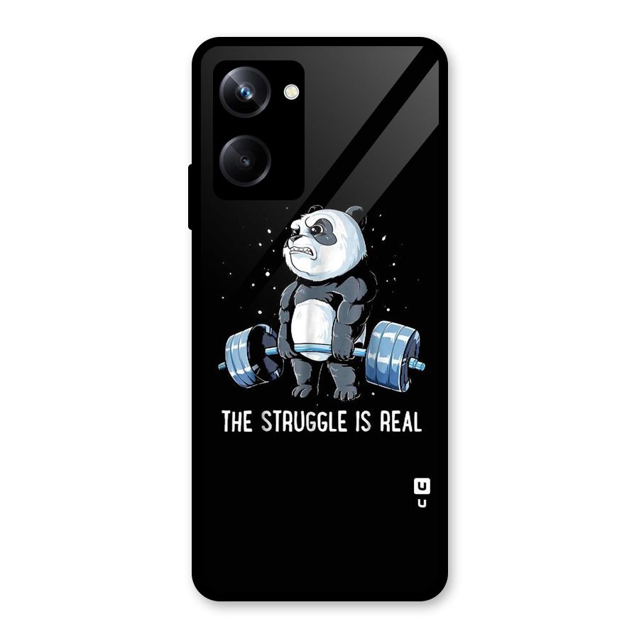 Struggle is Real Glass Back Case for Realme 10 Pro
