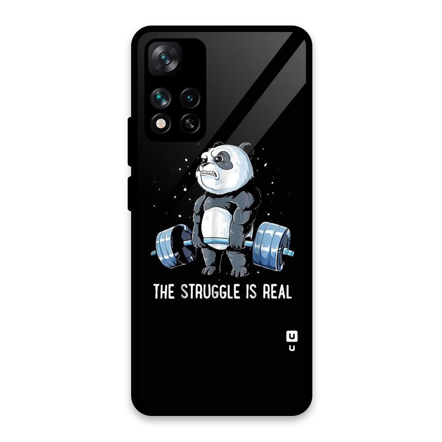 Struggle is Real Glass Back Case for Xiaomi 11i HyperCharge 5G