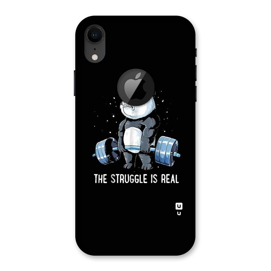 Struggle is Real Panda Back Case for iPhone XR Logo Cut